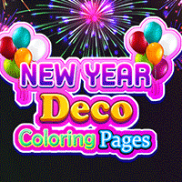 New Year Deco Coloring Pages
