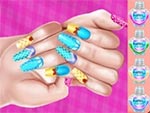 Elsa Princess Theme Nail Art DIY