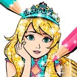 Princess Coloring Book Glitter