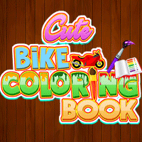 Cute Bike Coloring Book