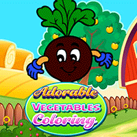 Adorable Vegetables Coloring