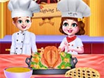 Chef Twins Thanksgiving Dinner Cooking